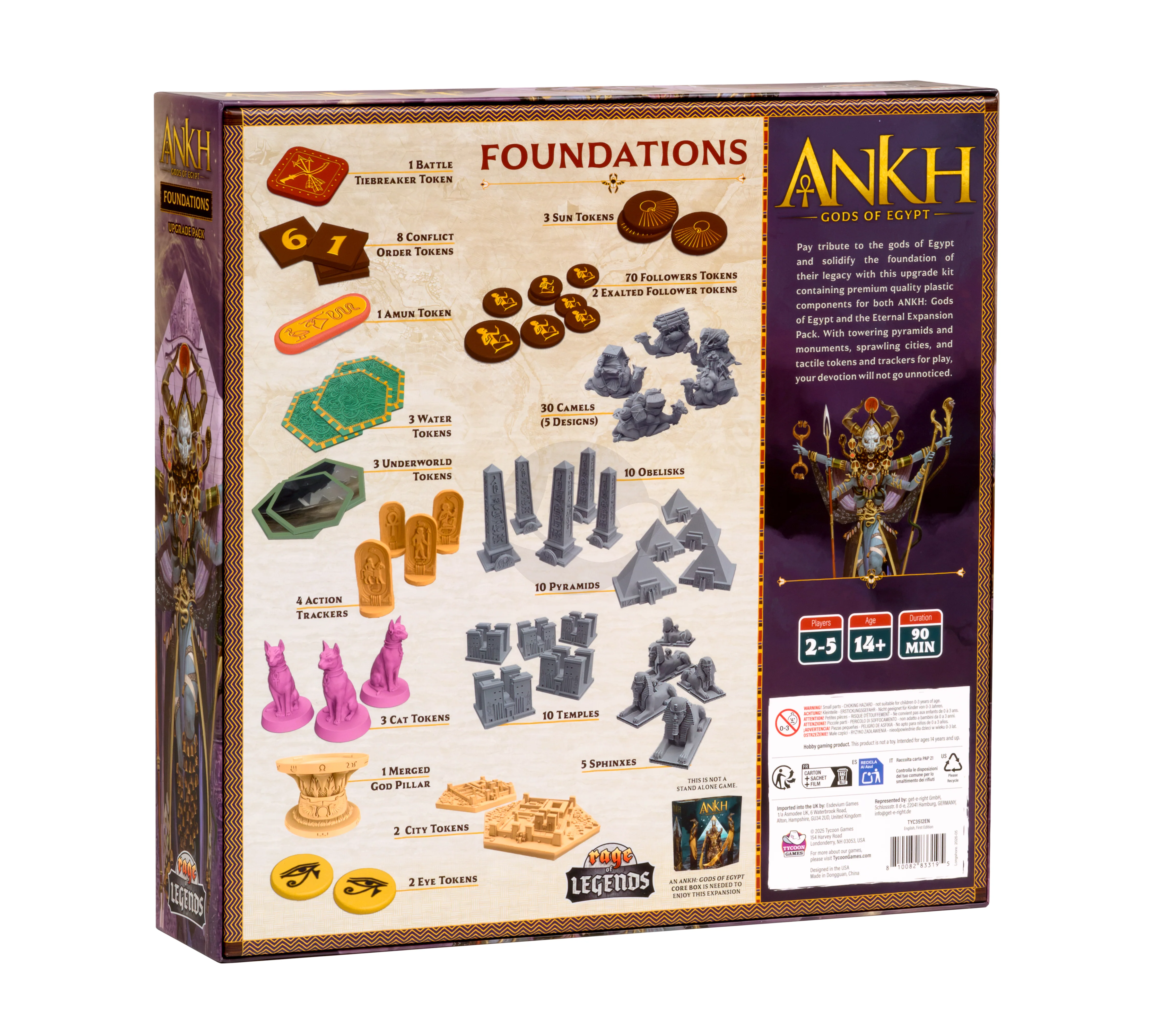 Ankh: Gods of Egypt 2nd Edition - Foundations Upgrade Pack - Image 3