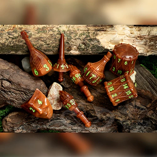 PolyHero Bard 8 Dice Set - Woodland Verse - Image 3