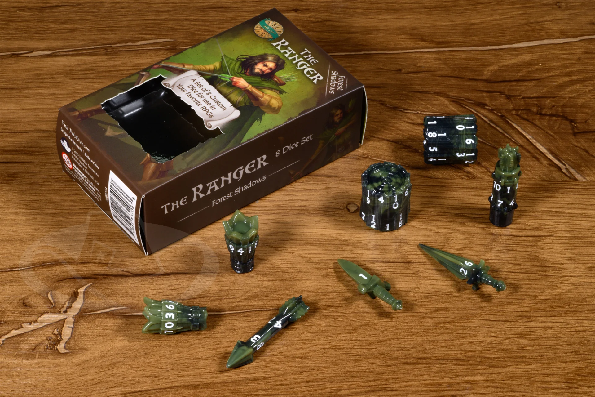 PolyHero Ranger 8 Dice Set - Forest Shadows - Image 7