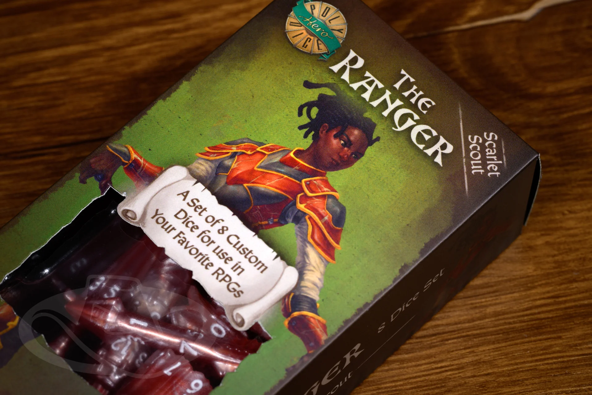 PolyHero Ranger 8 Dice Set - Scarlet Scout - Image 9